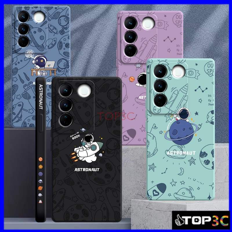 เคส Vivo Y100 5G V27 5G V27E V25 V25E V23 5G V23E V21 V20 V21E V20 SE V20 Pro 5G V19 เคสโทรศัพท์มือถือ ลายนักบินอวกาศ Nasa TKA สําหรับ
