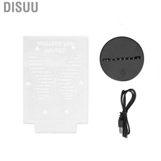 Disuu Night Light  7 Colors Touch Control 3D Night Light  Powered  for Bedside for Bedroom