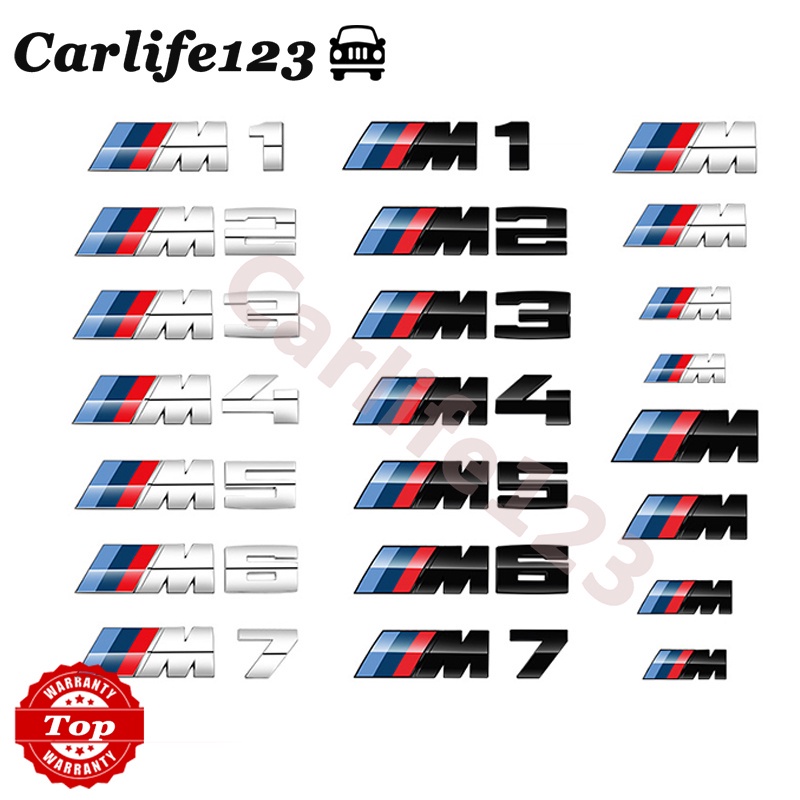 สติกเกอร์โลโก้สัญลักษณ์ ติดด้านข้าง และด้านหลัง สําหรับ BMW M1 M2 M3 M4 M5 M6 M7 X1M X3M X5M X7M M – โปรปัง
