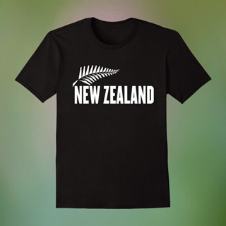 แขนสั้นโอเวอร์ไซส์[พร้อมส่ง] เสื้อยืดแขนสั้น พิมพ์ลายโลโก้ Zealand All Blacks Silver Fern Nz Rugby พลัสไซซ์ ของขวัญวันเก