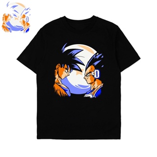 เสื้อยืดแขนสั้นเสื้อยืด พิมพ์ลายอนิเมะ dragonball goku x vegeta lgn pdkS-5XL