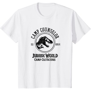 เสื้อยืด พิมพ์ลาย Jurassic World Camp Cretaceous Camp Counselor สําหรับผู้ชาย