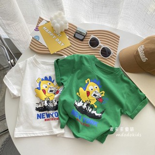 พร้อมส่ง ขายดี เสื้อยืดแขนสั้นลําลอง ผ้าฝ้ายแท้ พิมพ์ลายการ์ตูน สไตล์เกาหลี ญี่ปุ่น ระบายอากาศ เหมาะกับฤดูร้อน สําหรับเด็กผู้ชาย และผู้หญิง 2023