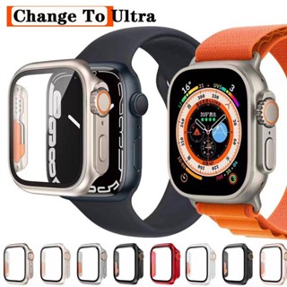 เคส PC และกระจกนิรภัย กันรอยหน้าจอ อุปกรณ์เสริม สําหรับ Apple Watch Series 8 7 4 5 6 se 45 มม. 44 มม. 41 มม. 40 มม.