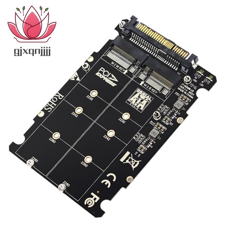 2 in 1 อะแดปเตอร์แปลง M.2 NVME SATA U2PCB M.2 NVME SSD Key M Key B SSD เป็น U.2 SFF-8639 PCIe M2 สํา