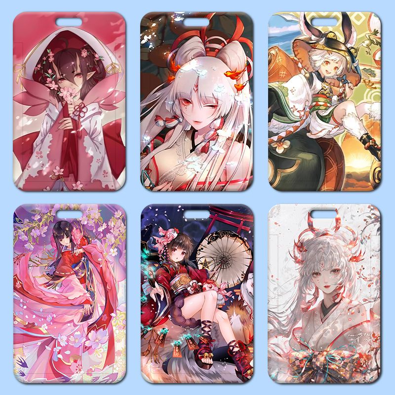 อะนิเมะการ์ตูน Onmyoji DIY Student School Campus ID Card ปกแข็งพนักงาน ID Work ID Card Holder