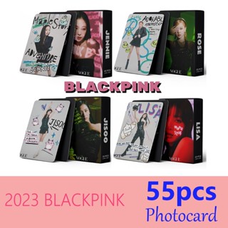 Kpop การ์ดโลโม่ อัลบั้มรูปภาพ BLACKPINK JENNIE ROSE JISOO LISA HD สไตล์เกาหลี 2023 55 ชิ้น ต่อชุด