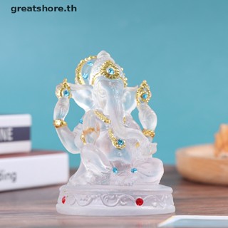 Greatshore ฟิกเกอร์เรซิ่นใส รูปปั้นช้างเทพเจ้าแห่งความสําเร็จ สําหรับตกแต่งบ้าน