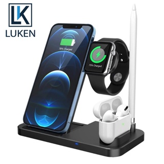 Luken แท่นชาร์จไร้สาย 15W 4 in 1 ชาร์จเร็ว สําหรับ App Watch 6 SE 5 4 3 AirP IP14 1312 11 XS XR X 8