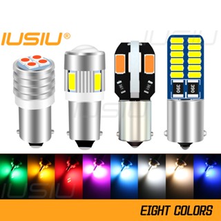 Iusiu หลอดไฟตัดหมอก T4W LED BA9S 12v 8 สี สําหรับติดเพดานรถยนต์ รถจักรยานยนต์