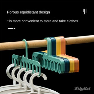 ღ ราวแขวนเสื้อผ้า9รู Multi-Purpose Windproof Clothes Hook Anti-Slip Clothes Storage Rack Space Saving Hanger Scarf Clothes Storage Organizer