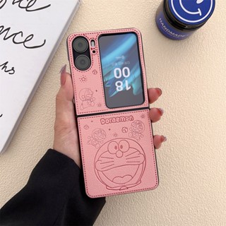 เคสโทรศัพท์มือถือหนัง PU ฝาพับ กันกระแทก ลายแมวกริ๊ง หรูหรา สําหรับ OPPO Find N2 Find N2