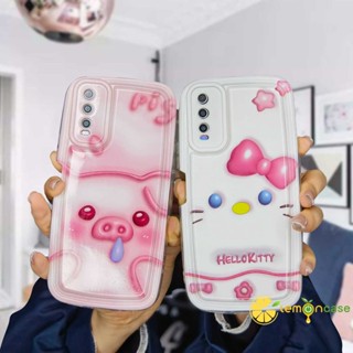 เคสโทรศัพท์มือถือแบบนิ่ม TPU กันกระแทก ลายเฮลโลคิตตี สําหรับ VIVO Y35 Y20 Y22 Y22S Y15S Y15C Y91C Y21 2021 Y21A Y16 Y21T Y12S