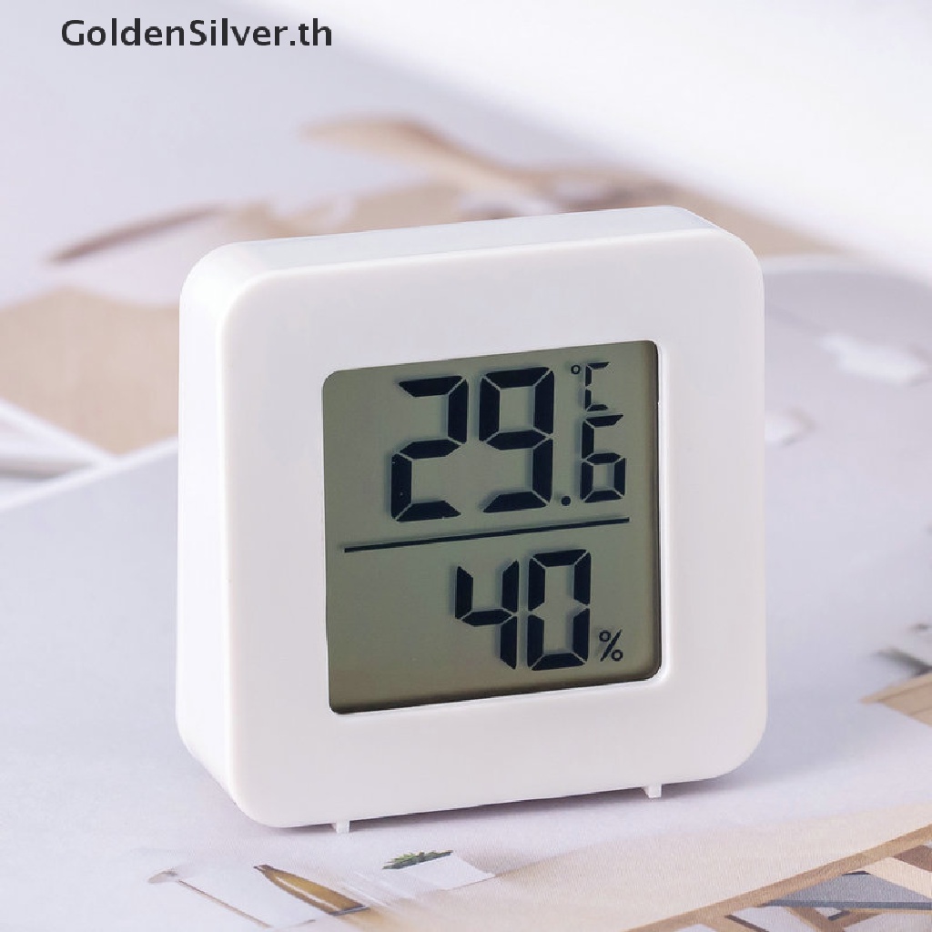 Goldensilver เครื่องวัดอุณหภูมิความชื้นไฟฟ้าดิจิทัล ดิจิทัล แบบเปียก แห้ง ขนาดเล็ก สําหรับติดผนังห้องเด็ก