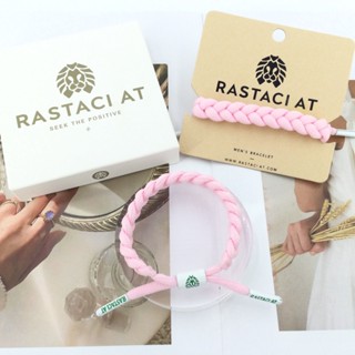 RASTAClAT  คลาสสิก  เกิร์ลลี่  ผู้หญิงสีชมพูถักสร้อยข้อมือกับของขวัญกล่องพรีเมี่ยมน่ารักสีชมพูของขวัญคริสต์มาสของขวัญวันเกิด