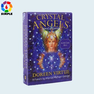 Crystal Angel Oracle Cards Durable Fashionable Tarot Cards with Beautiful Painting