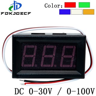 เครื่องทดสอบแรงดันไฟฟ้าดิจิทัล DC 0-30V 0-100V 3 สาย สีแดง สีเขียว สีฟ้า สําหรับรถยนต์ LED