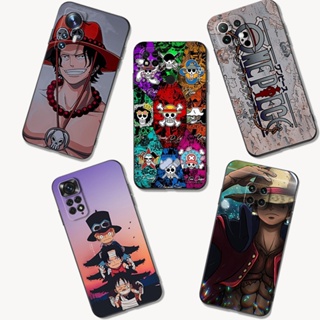 เคสโทรศัพท์มือถือ ซิลิโคนนิ่ม Tpu ลายการ์ตูนอนิเมะ One Piece สีดํา สําหรับ Xiaomi POCO C40 F4 GT F3 X3 NFC PRO