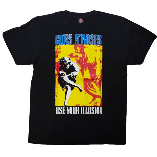 QIเสื้อวง Guns N Roses T-shirt เสื้อวงร็อค Guns N Roses