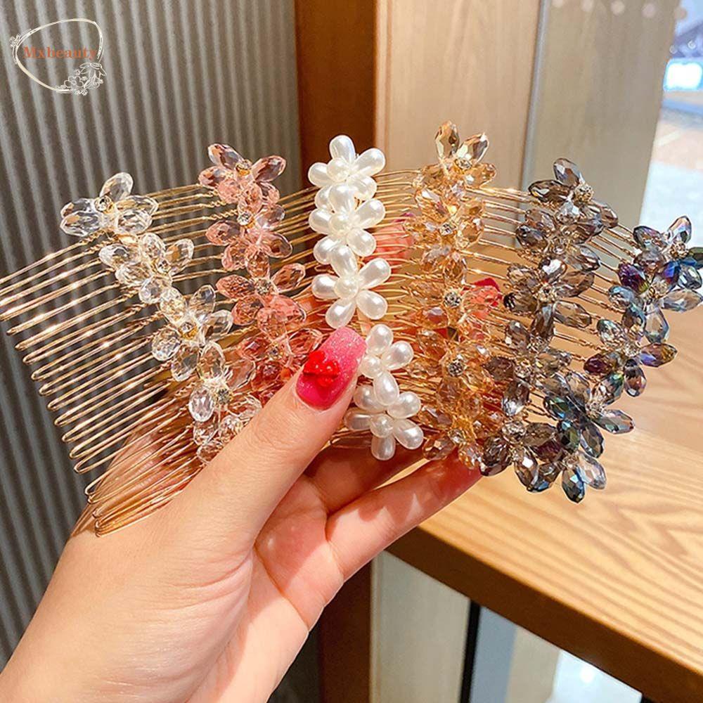 Mxbeauty หวีเสียบผม ลายดอกไม้ หรูหรา สไตล์เกาหลี ของขวัญ สําหรับเด็กผู้หญิง
