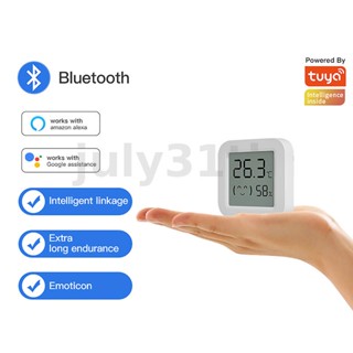 Tuya สมาร์ทบลูทูธ เซนเซอร์วัดอุณหภูมิ ความชื้น หน้าจอ LCD เรียลไทม์ APP ตรวจสอบระยะไกล การเชื่อมโยงอัจฉริยะ