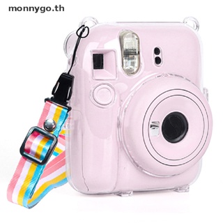 Monnygo เคสกล้องคริสตัลแวววาว พร้อมสายคล้อง สําหรับ Fujifilm Instax Mini 12