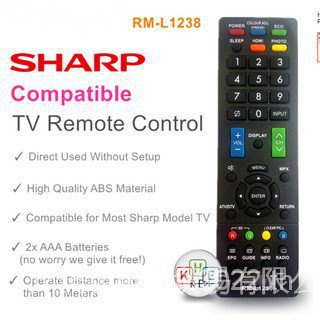 Sharp รีโมตคอนโทรล LED LCD TV รุ่น RM-L1238 รองรับ gb225wjsa, gb217wjn1, gb147wjsa, gb291wjsa