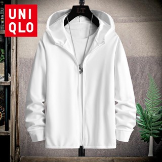 Uniqlo เสื้อแจ็กเก็ตลําลอง กันแดด กันน้ํา ระบายอากาศ เหมาะกับการเล่นกีฬากลางแจ้ง สําหรับผู้ชาย