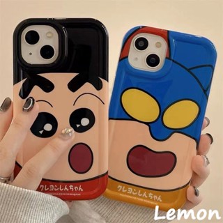 Lemon - เคสโทรศัพท์มือถือแบบนิ่ม ใส กันกระแทก ลายการ์ตูนชินจัง สําหรับ ไอโฟน 11 14 promax 13 13pro 13 promax 12 12pro 12 promax xr xsmax 7p 8