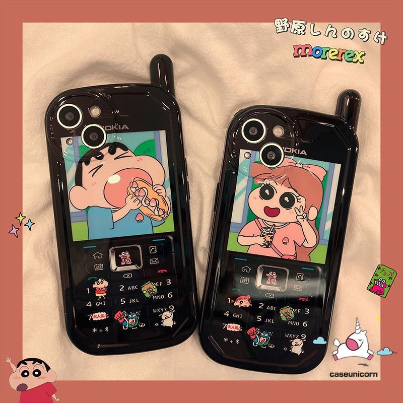เคสโทรศัพท์มือถือ ลายการ์ตูนชินจังซากุระ สไตล์เรโทร สําหรับ IPhone 11 14 12 13 Pro MAX XR 7 8 Plus X XS MAX