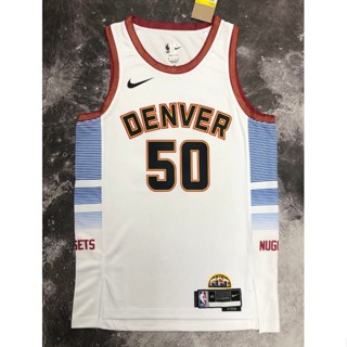 เสื้อกีฬาแขนสั้น ลายทีม nba jersey Denver Nuggets No. 2023 เสื้อกีฬาบาสเก็ตบอล ลายทีมกอร์ดอน สีขาว 50 ชิ้น