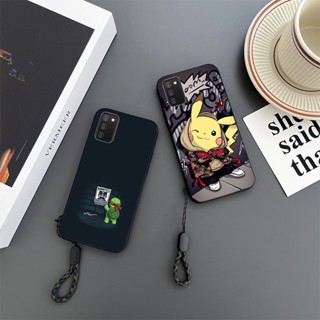 เคสโทรศัพท์มือถือ พร้อมสายคล้อง ทนทาน สําหรับ Samsung A02 A02s A11 A12 A20 A30