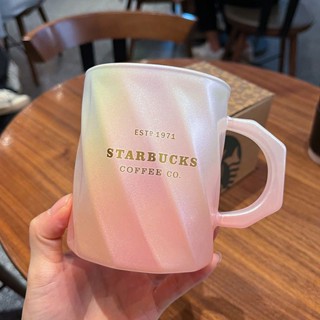 Starbucks Shining แก้วกาแฟ ลายกลิตเตอร์น่ารัก ไล่โทนสี ทนความร้อน 414 มล.