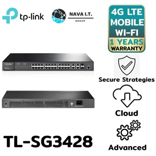 COINSคืน15%⚡FB9JMZV6⚡ TP-LINK TL-SG3428 JETSTREAM 24-PORT GIGABIT L2 MANAGED SWITCH WITH 4 SFP SLOTS WARRANTY LT