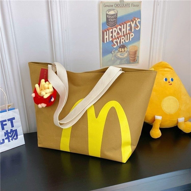 Mcdonald's กระเป๋านักเรียน ความจุขนาดใหญ่ แบบพกพา สําหรับผู้หญิง