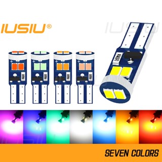 Iusiu หลอดไฟ LED T5 W3W W1.2W 17 73 74 2721 2016 6SMD 12v สําหรับรถยนต์ รถจักรยานยนต์