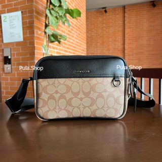 กระเป๋าสะพายข้างผู้ชาย COACH C4149 GRAHAM CROSSBODY IN SIGNATURE CANVAS 002