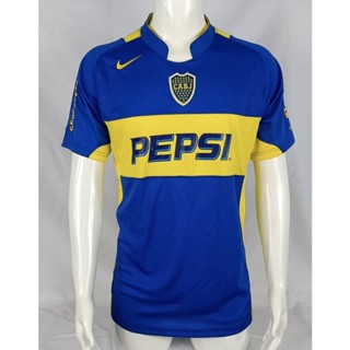 เสื้อกีฬาแขนสั้น ลายทีมชาติฟุตบอล Boca Home 04-05 ไซซ์ S-XXL ชุดเหย้า สําหรับผู้ชาย