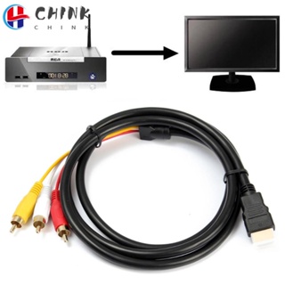 Chink HDMI ตัวผู้ เป็น 3 RCA สายเคเบิล ใหม่ อิเล็กทรอนิกส์ สีดํา เสียง วิดีโอ สาย AV