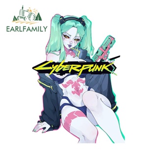 Earlfamily สติกเกอร์ไวนิล กันน้ํา ลายการ์ตูนอนิเมะ CYBERPUNK 13 ซม. x 9.3 ซม. สําหรับติดตกแต่งรถยนต์ แล็ปท็อป ตู้เย็น