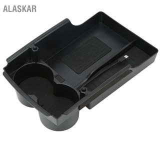 ALASKAR คอนโซลกลางไร้สายชาร์จ 5W ออแกไนเซอร์โทรศัพท์ชาร์จแทนสำหรับเทสลารุ่น SX 2016-2019