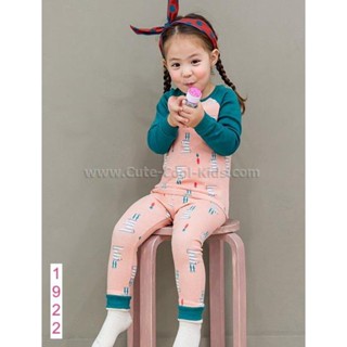 L-PJG-1922 ชุดนอนเด็กแนว Slim สีครีม ลายกระต่าย Size-110 (4-5Y)