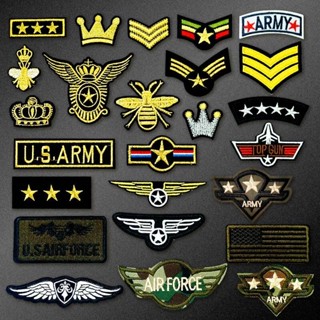 อาร์มเครื่องหมายผ้าสไตล์ US ARMY (ชนิดตีนตุ๊กแก)