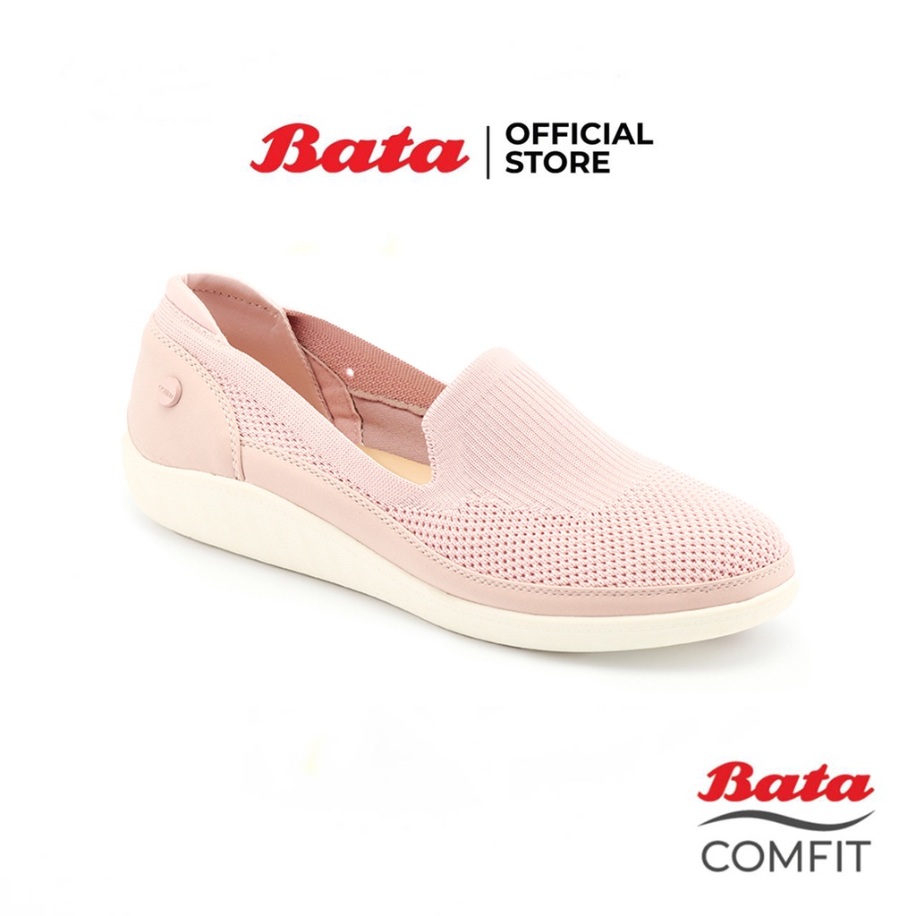 Bata บาจา Comfit รองเท้าลำลองคัทชูหุ้มส้น แบบสวม สลิปออน น้ำหนักเบา เพื่อสุขภาพ สำหรับผู้หญิง สีฟ้าอ่อน รหัส 6519745 สีชมพู รหัส 6515745
