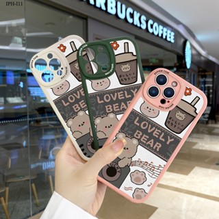 IPhone 11 Pro MAX SE 2020 X XS XR 6 6S 7 8 Plus 2022 Compatible เข้ากันได้ เคสไอโฟน สำหรับ Case Cartoon Happy Bear เคส เคสโทรศัพท์ เคสมือถือ Soft Phone Cases