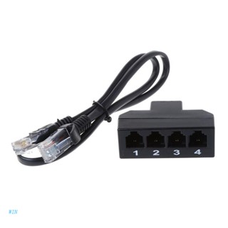 อะแดปเตอร์แปลงสายเคเบิ้ล RJ11 6P4C Female To 4 Ethernet RJ45 8P8C Male F/M