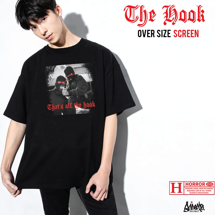 good 🔥 Sale โล๊ะสต๊อก 🔥 ® เสื้อ Oversize รุ่น Hook Jone 500 สีดำ ( ลิขสิทธิ์แท้ ) OS