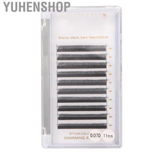 Yuhenshop Fake Eyelashes Clusters  Cluster  10 Rows 11mm Length D Curl Lightweight 0.07mm Thickness  for Girls for Makeup