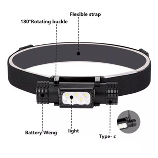 ไฟฉาย ไฟฉายคาดหัว 5 LED. H05B หลอด Osram P8 และLuminus SST20 2300lm แสงขาวและแสงเหลือง