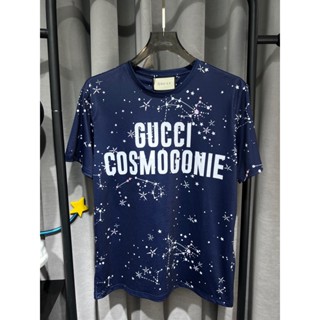 Gucc1 ใหม่ เสื้อยืดแขนสั้น คอกลม พิมพ์ลายโลโก้โมโนแกรม สําหรับผู้ชาย M-4XL